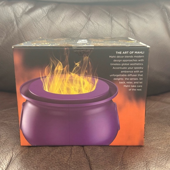 Mahli Flaming Cauldron Aroma Diffuser - Purple with Gold Flame NIB - Picture 5 of 9